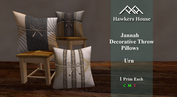 *HH* Jennah Decorative Throw Pillow Urn