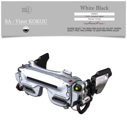 :::SOLE::: SA - Visor KOKOU (White Black)