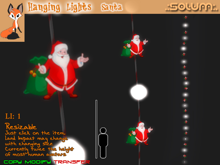 .:Solum:. Hanging Lights - Santa (Resizable)