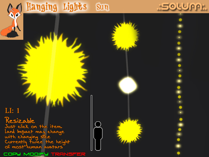 .:Solum:. Hanging Lights - Sun (Resizable)