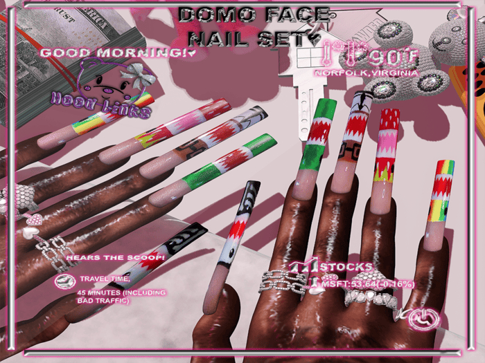 {HOODLINKS}DOMO FACE SET