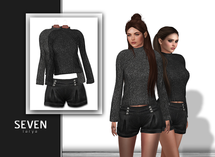 SEVEN - FARYA mesh OUTFIT (dark)