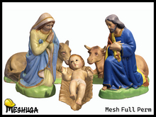 Meshuga Christmas Nativity Statues  FULL PERM MESH 