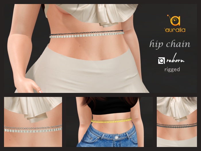 !Auralia :: Reborn - Hip Chain - 3 Metals 