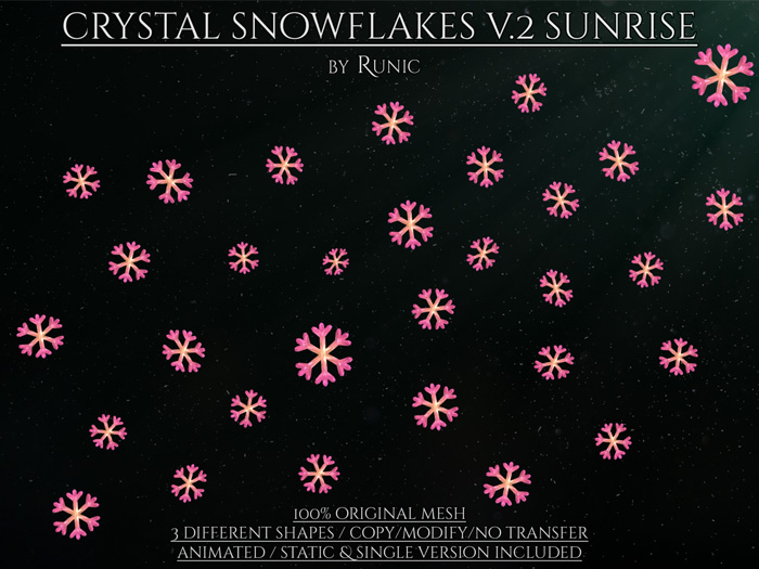 .: Runic :. Crystal Snowflakes v.2 Sunrise