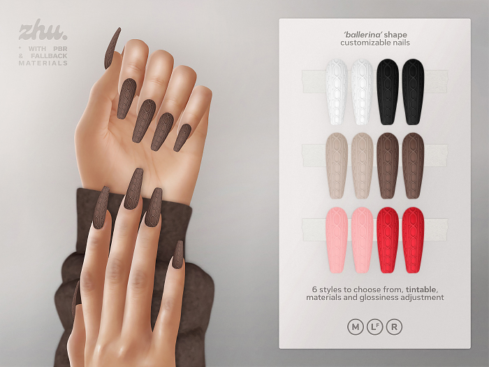 zhu. Sweater mesh nails