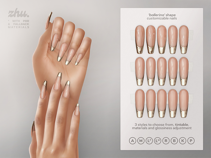 zhu. Khaki mesh nails II