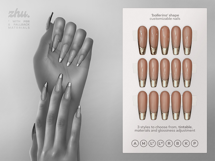 zhu. Khaki mesh nails DEMO