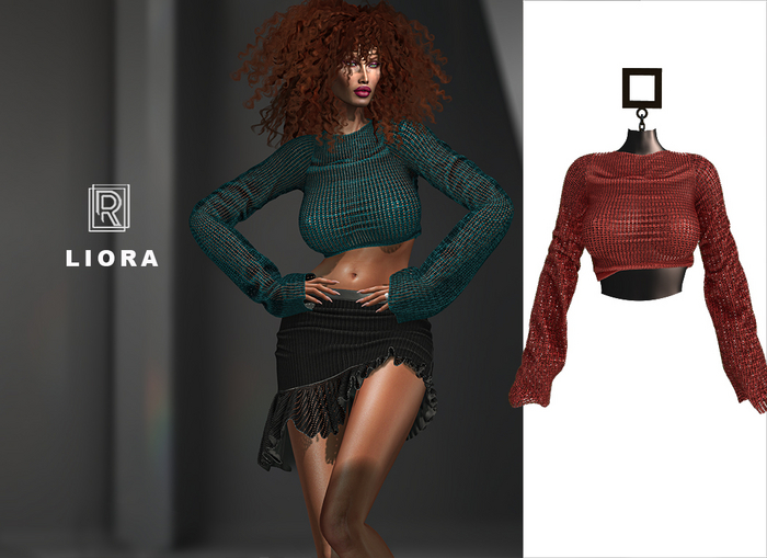 RAPTURE-Top Liora-Coral Red
