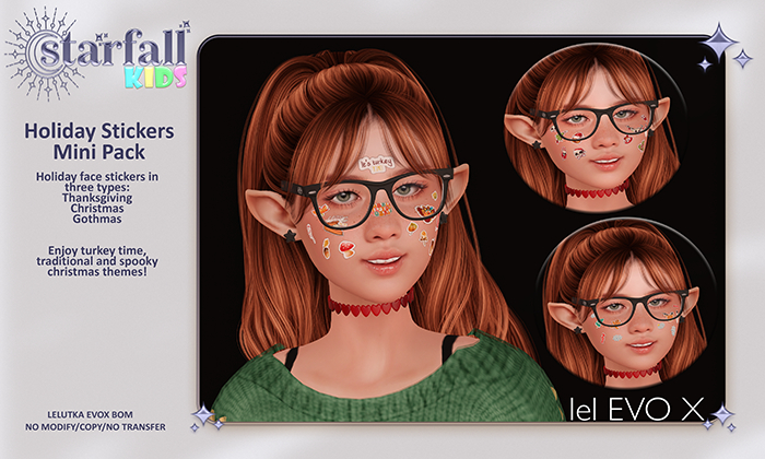 {Starfall Kids} - Holiday Stickers Mini Pack