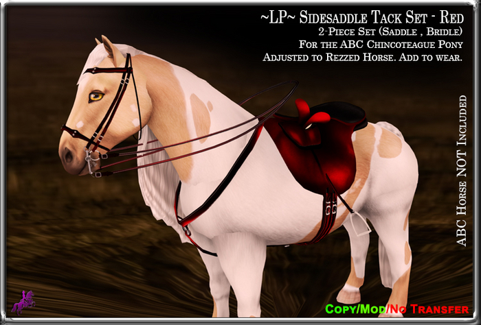 ~LP~ Sidesaddle Set ABC Chincoteague (boxed) Red