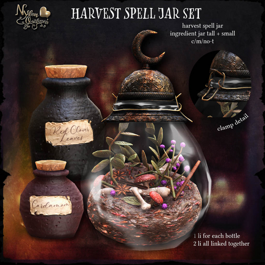(NO) Witch's Harvest - Spell Jar Set