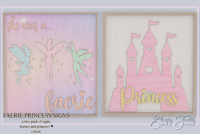 {Starfall} - Faerie Princess Signs