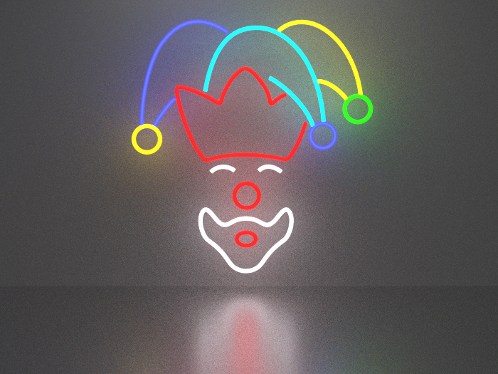 Clown 1 neon sign Full Permission