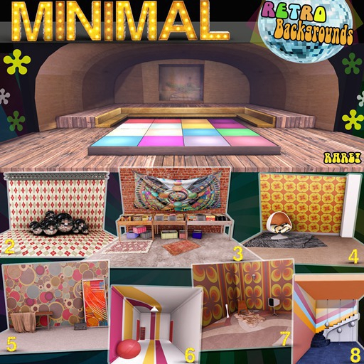 MINIMAL - Retro Backdrops *1* RARE