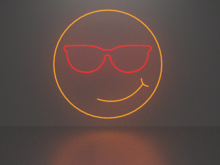 Emoji 2 neon sign Full Permission