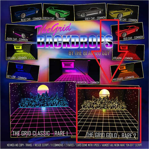 The Grid Gold - Backdrop THE BEARDED GUY RARE