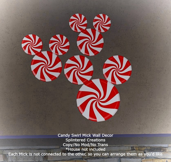 Candy Swirl Mick Wall Decoration 