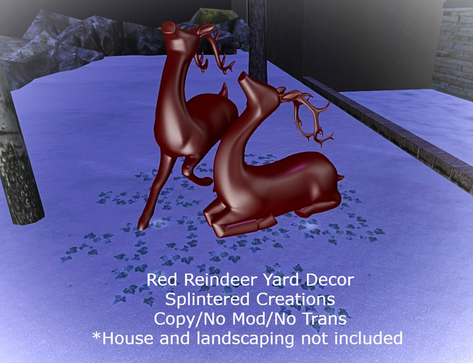 Red Reindeer Yard Decor