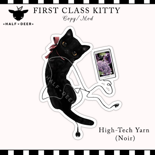 +Half-Deer+ First Class Kitty - High-Tech Yarn - Noir