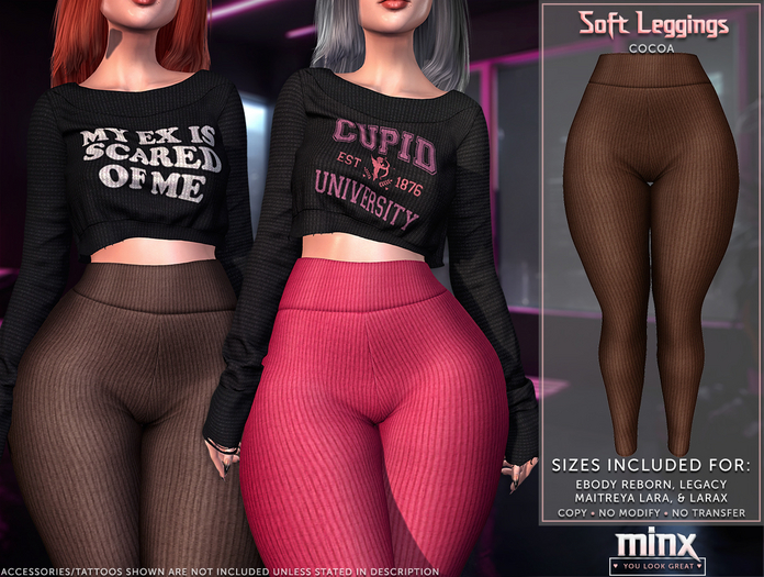 Minx - Soft Leggings - Cocoa (add me)