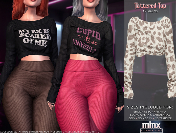 Minx - Tattered Top - Animal v3 (add me)