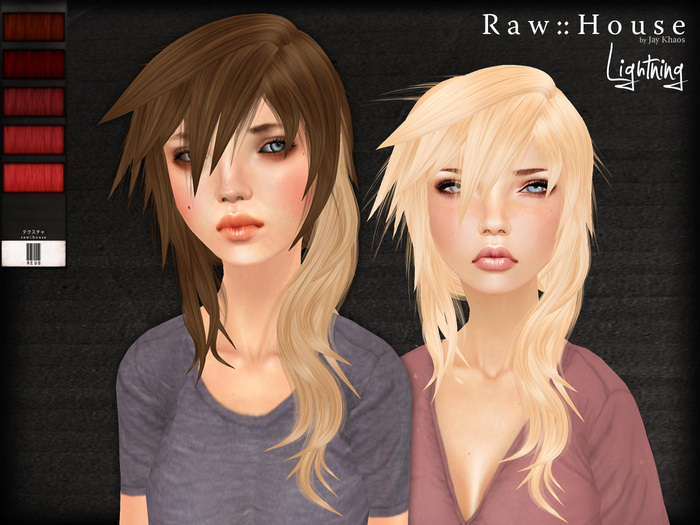 RAW HOUSE :: Lightning Hair [Reds] w/ texture changing highlights
