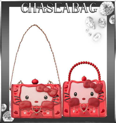Red "Kitty Kisses"  Handbag
