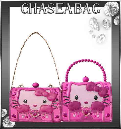 Dark Pinlk"Kitty Kisses" Handbag