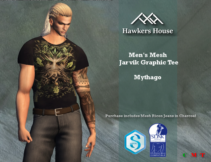 *HH* Men's Mesh Jorvik Graphic Tee Mythago