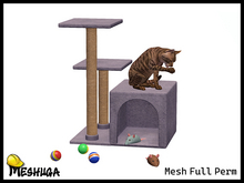 Meshuga Cat Accessories - Cat House Scene FULL PERM MESH