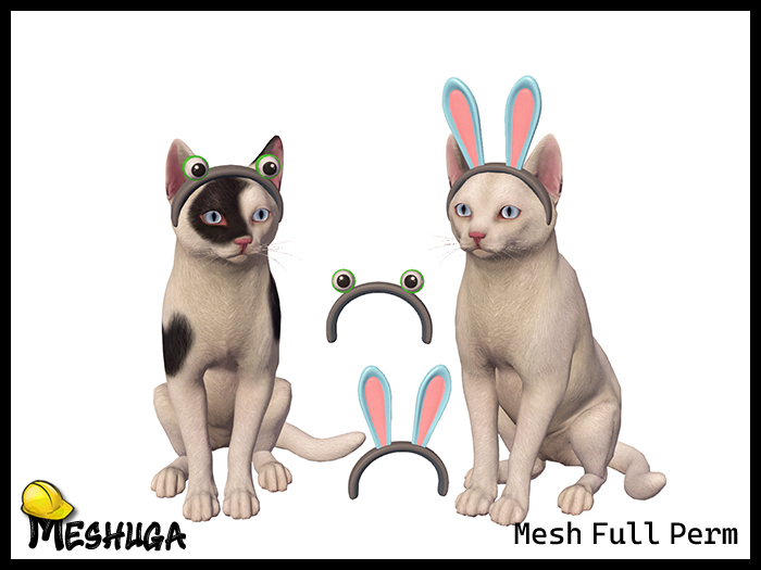 Meshuga Pet Accessories - Bunny / Frog Ears  FULL PERM MESH 