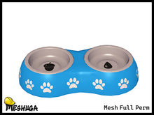 Meshuga Pet Accessories - Double Bowl FULL PERM MESH