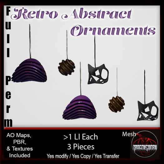 Full Perm Retro Abstract Ornaments