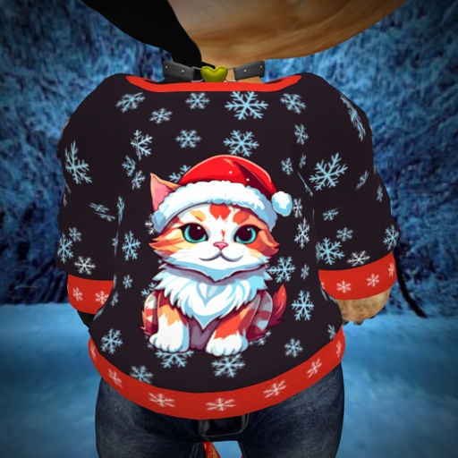 .::KS::.Dinkie-Jumper-grey-red-xmas-kitten