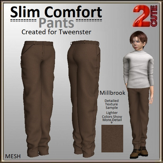 Slim Comfort Pants [2cute] Millbrook