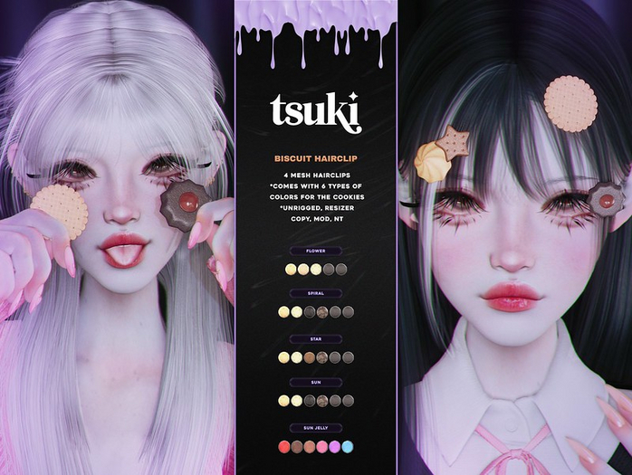 tsuki. biscuit hairclip