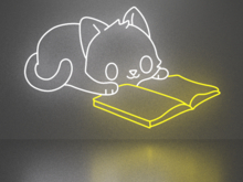 Cat 15 neon sign Full Permission