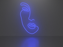 Lady neon sign Full Permission