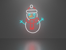Snowman 2 neon sign Full Permission