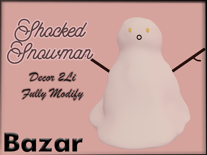 BAZAR - Shocked snowman