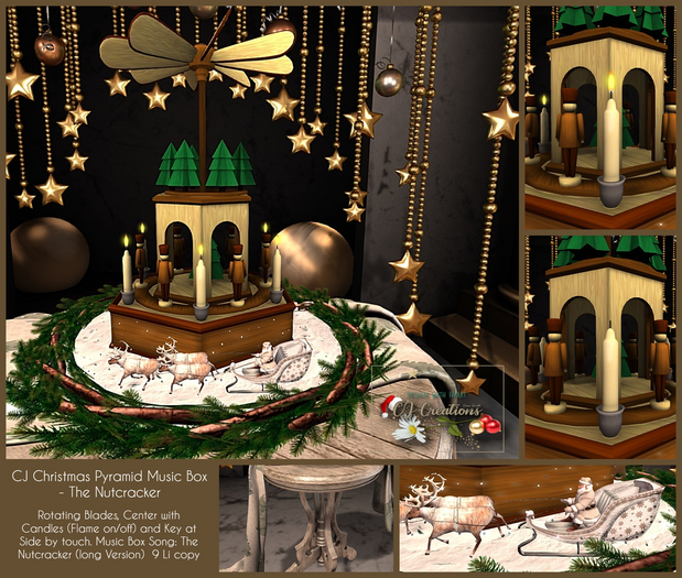 CJ Christmas Pyramid Music Box - The Nutcracker