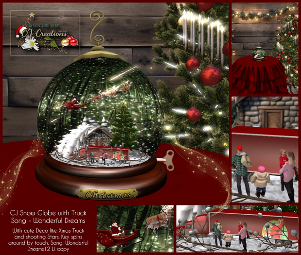 CJ Snow Globe with Truck - Song Wonderful Dreams 