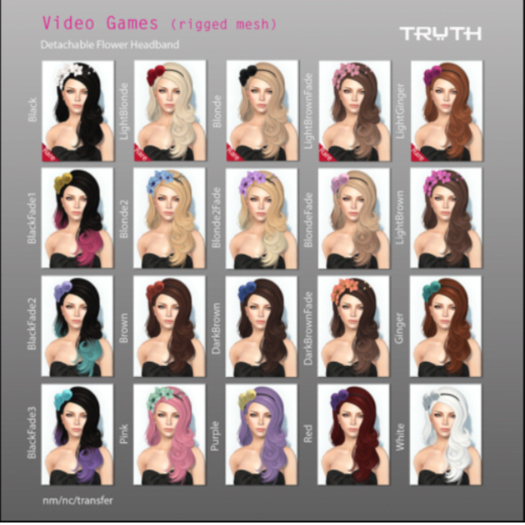 TRUTH HAIR Video Games - LightBlonde RARE 