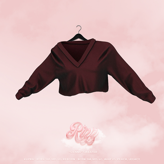 "RIZZ" X "SIENNA" SWEATER - RED VELVET