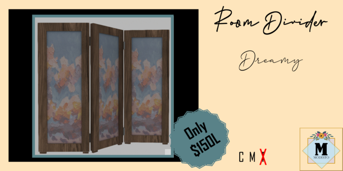 {M} Dreamy Clouds Privacy Screen