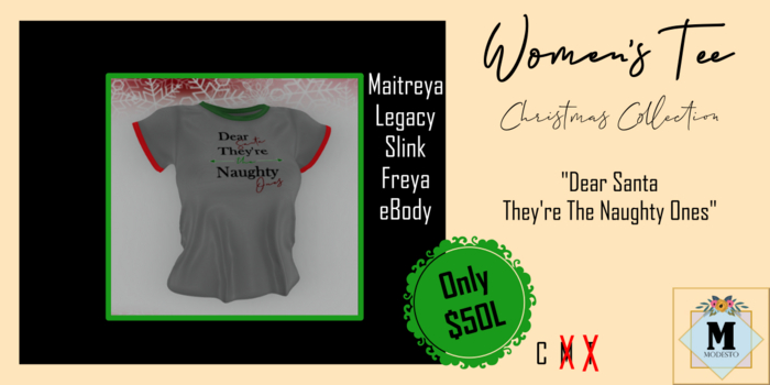 {M} Women Tee Christmas - They're Naughty