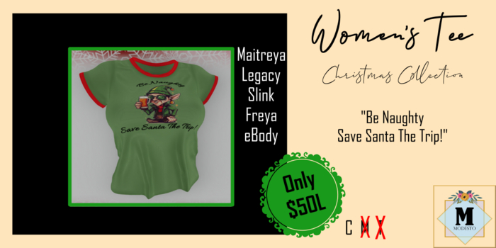 {M} Women Tee Christmas - Naughty 