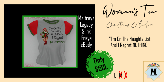 {M} Women Tee Christmas - Naughty List 