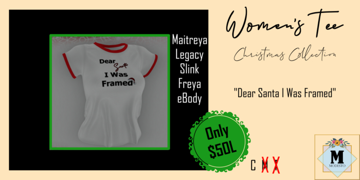 {M} Women Tee Christmas - I Was Framed